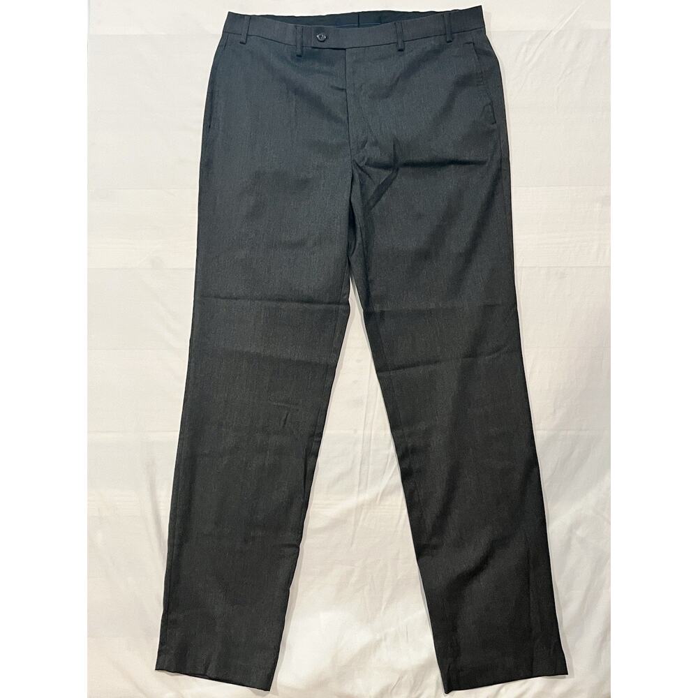Lauren Ralph Lauren Dress Pants Mens 36x34 Gray Flat Front Stretch Career Office